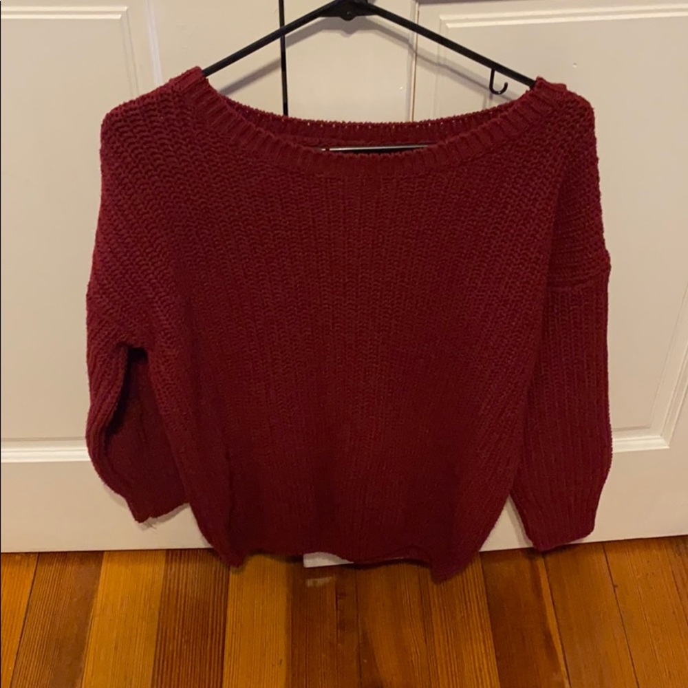 burgundy sweater